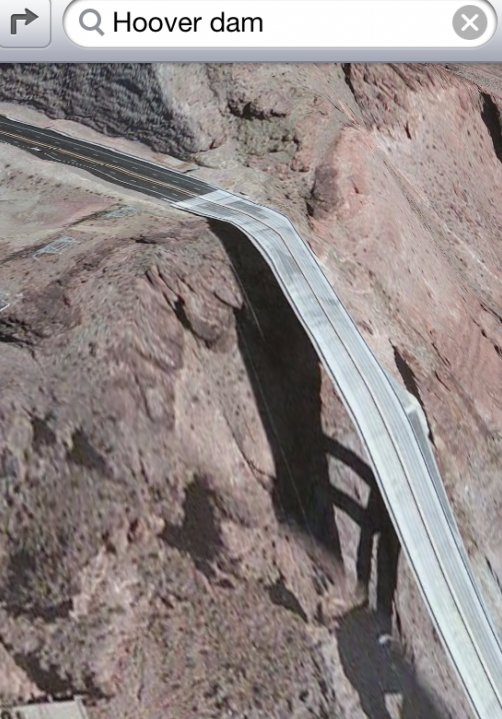 Hoover Dam after iOS 6 earthquake