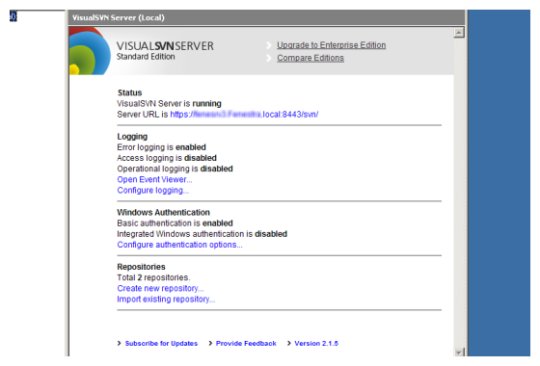 Screenshot - SVN server setup